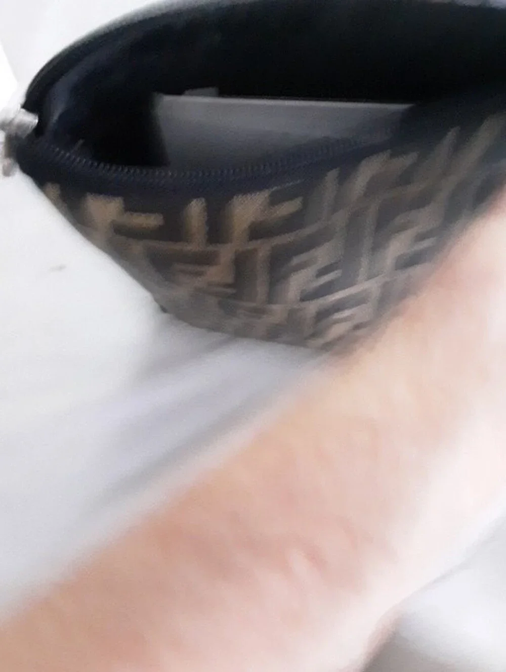 Fendi Tan & Brown Monogram Laptop Sleeve